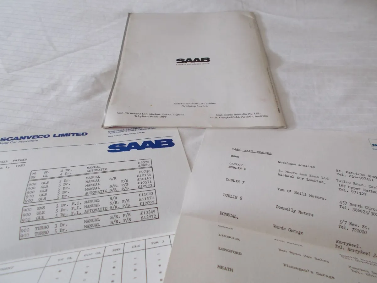 Saab 900 Turbo Sales Brochure 1979 - Image 3