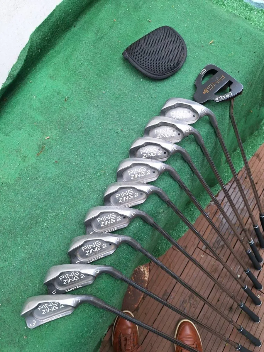 Golf clubs. Ping, full set and bag. - Image 1