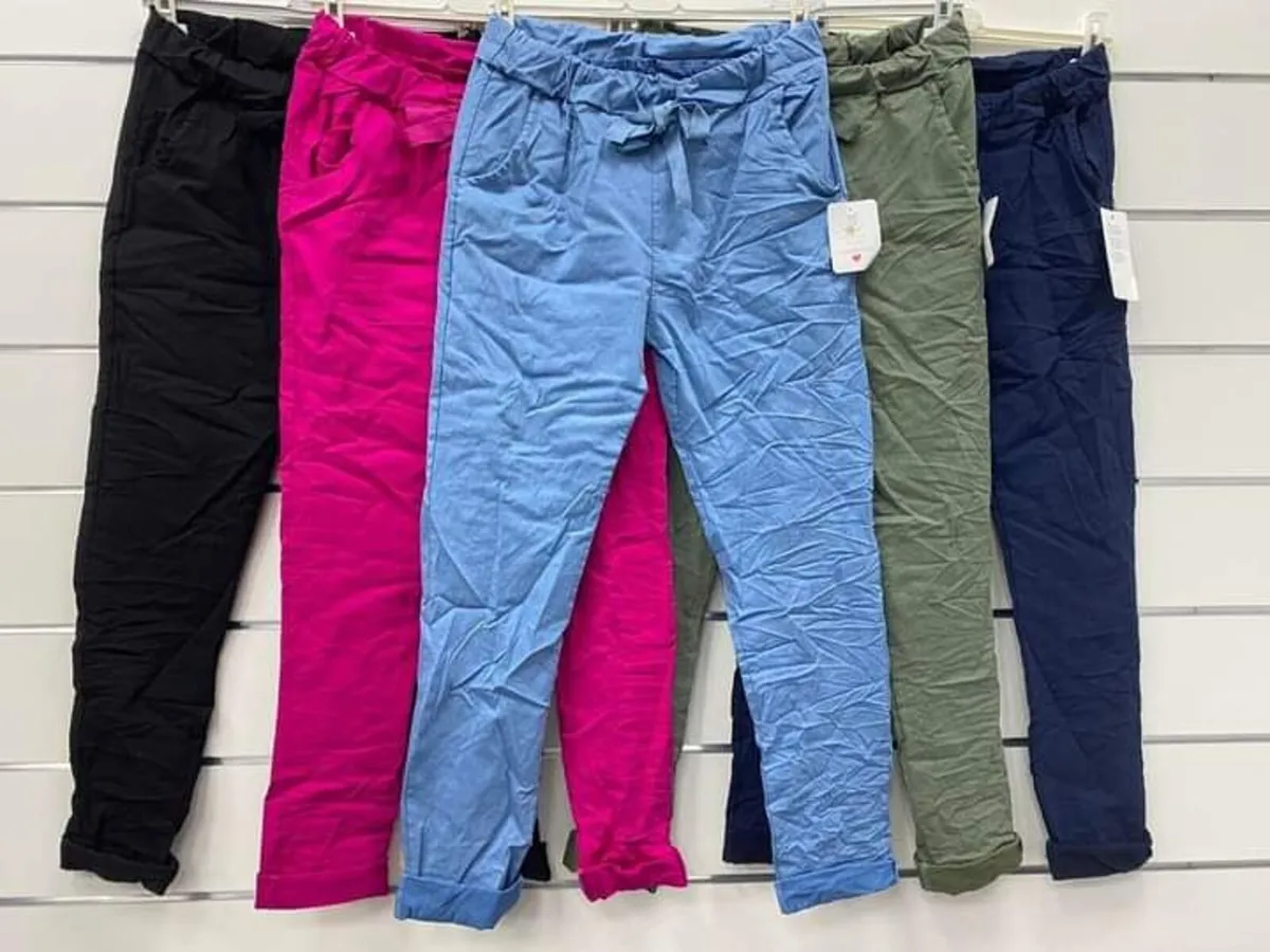 ladies italian stretch trousers 10/16 - Image 2