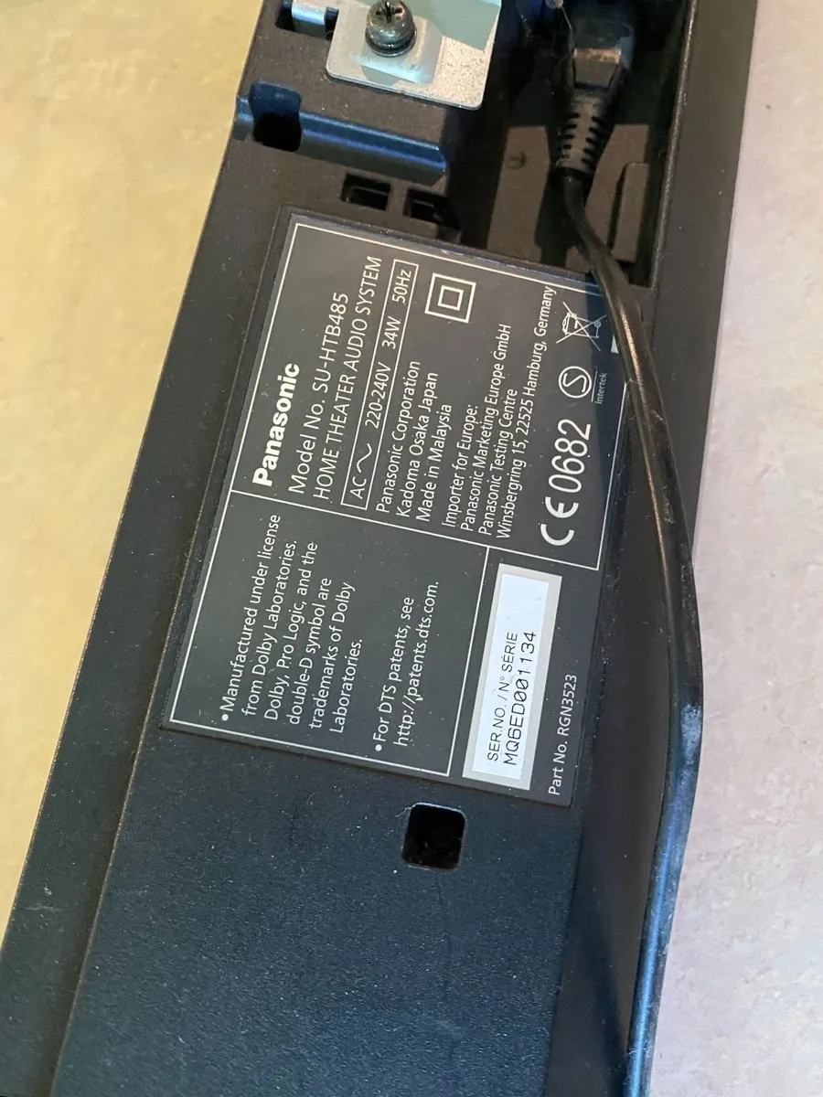 Panasonic Soundbar & Subwoofer – SU-HTB485 - Image 2