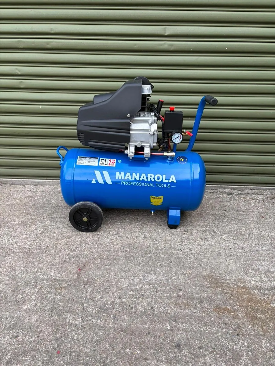 BRAND NEW MANAROLA 50 LITRE AIR COMPRESSOR - Image 2