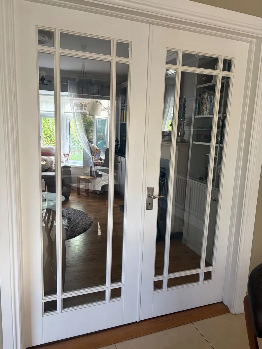 Internal doors solid wood & double glass doors - Image 3