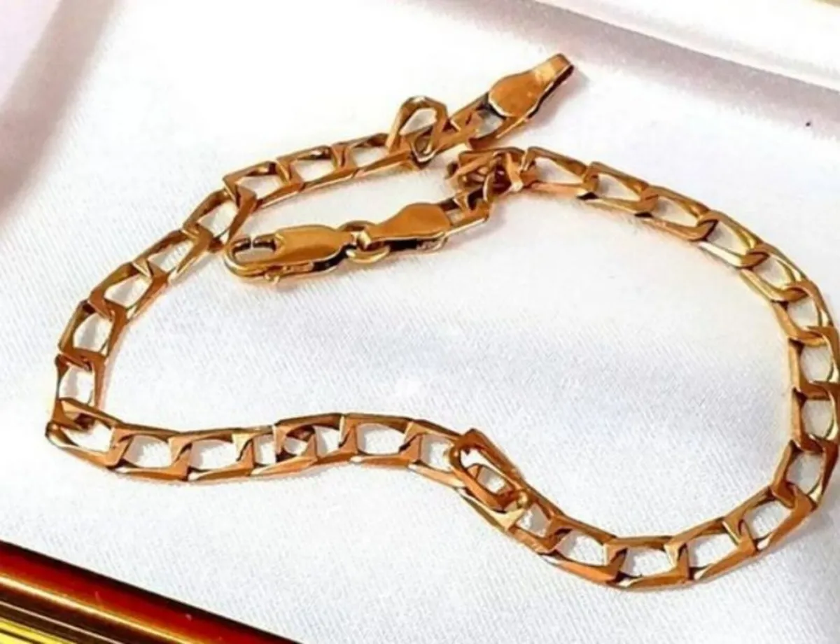 Vintage 9ct Gold Unisex Bracelet - Image 1