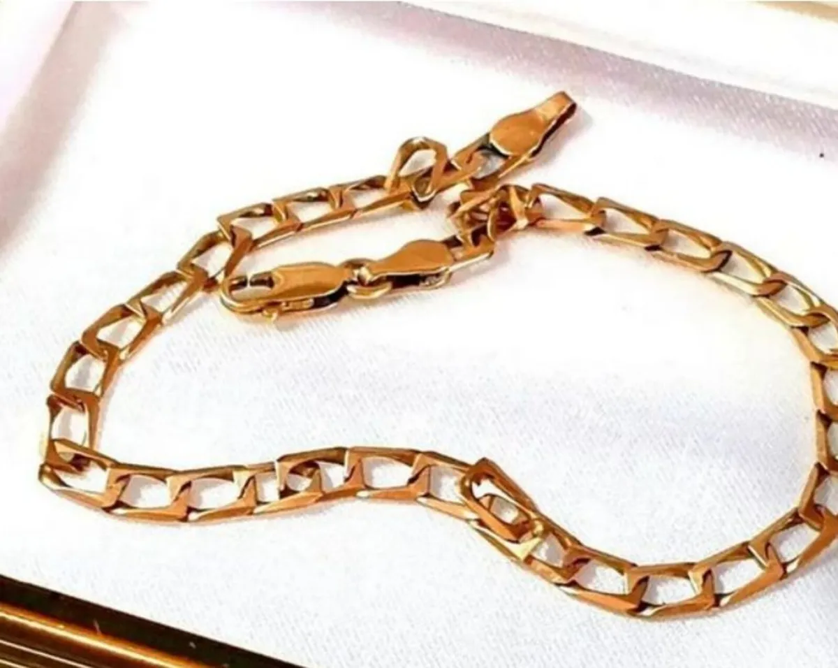 Vintage 9ct Gold Unisex Bracelet - Image 2