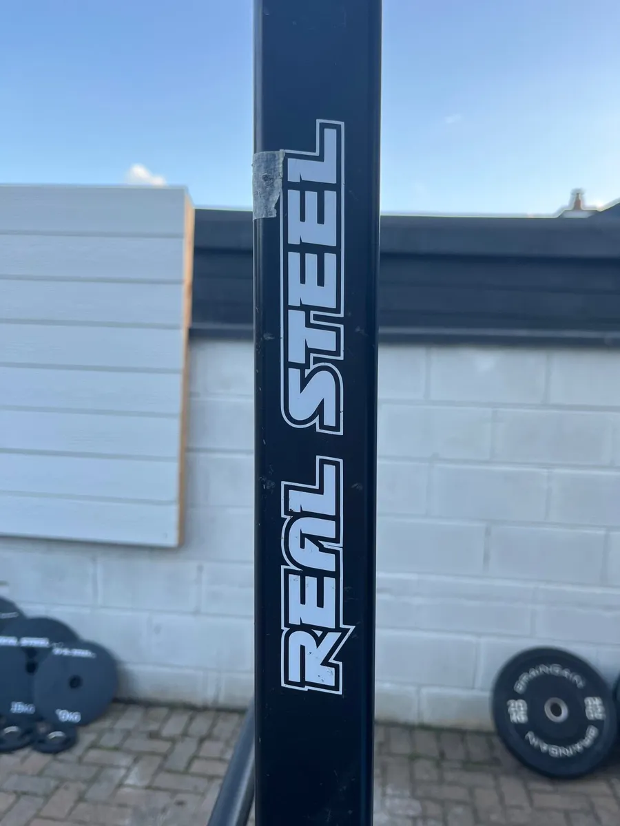 Squat Rack, Bench, Barbell, Weights, Clips - Image 2