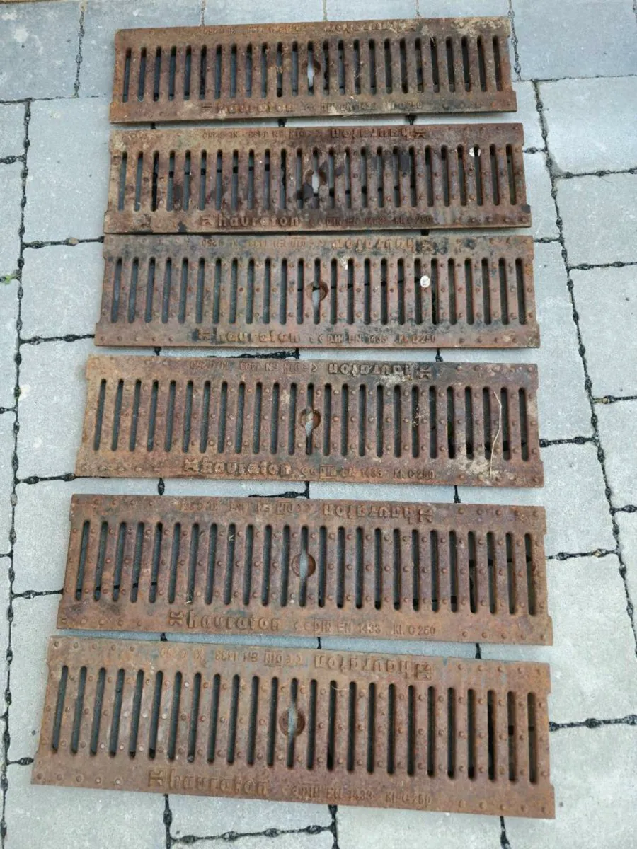 Cast iron drain covers - Image 1