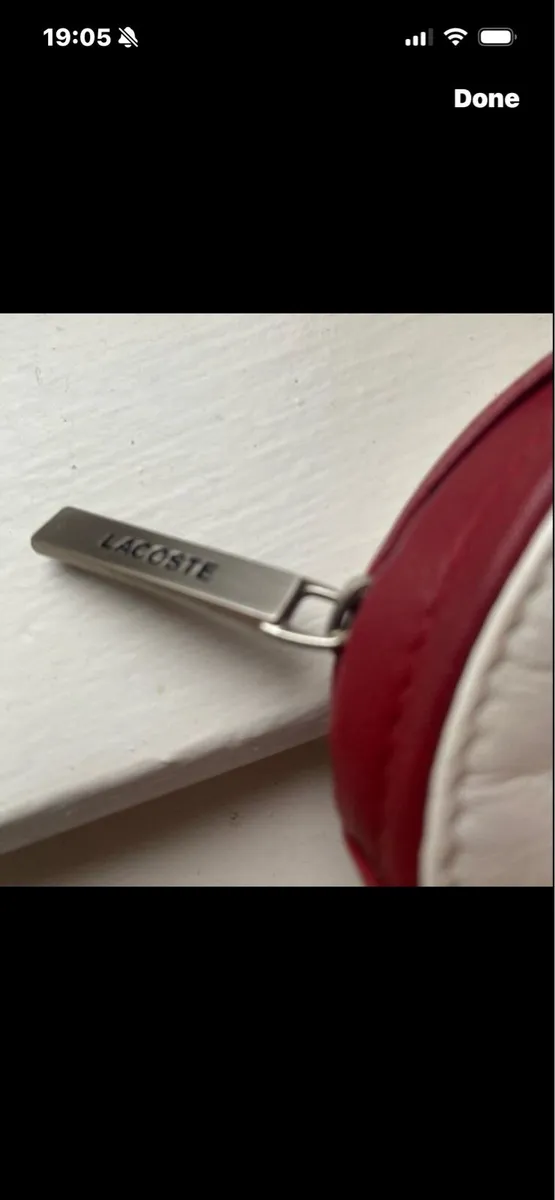 Lacoste Leather perfume/ toiletry purse - Image 3