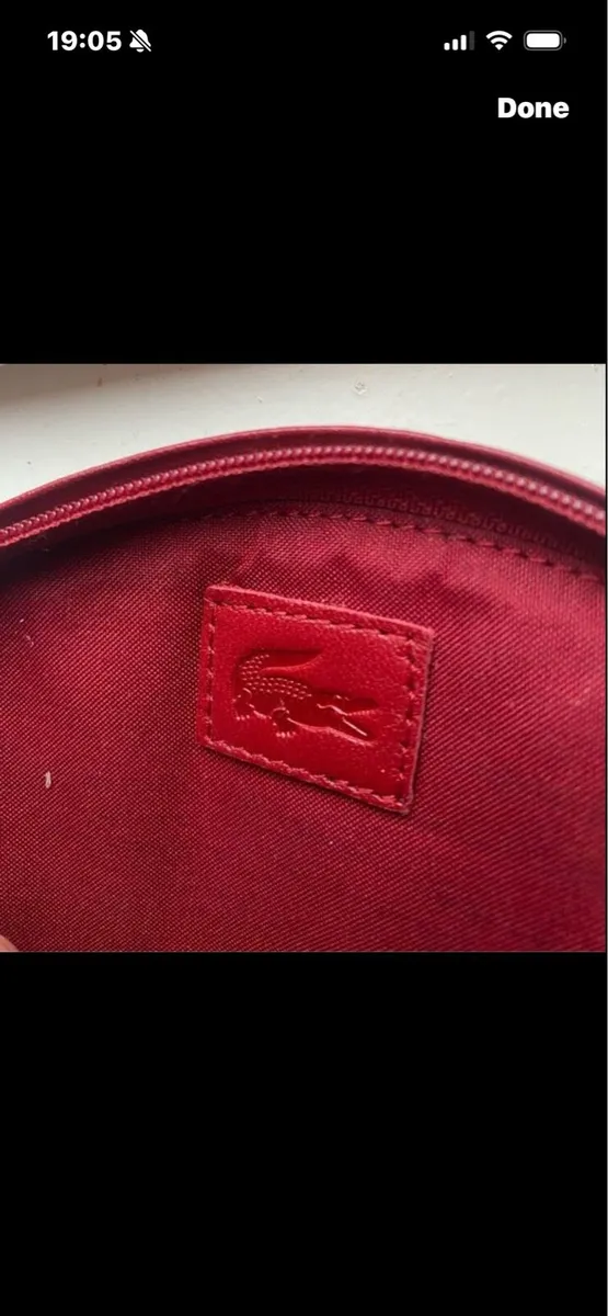 Lacoste Leather perfume/ toiletry purse - Image 4