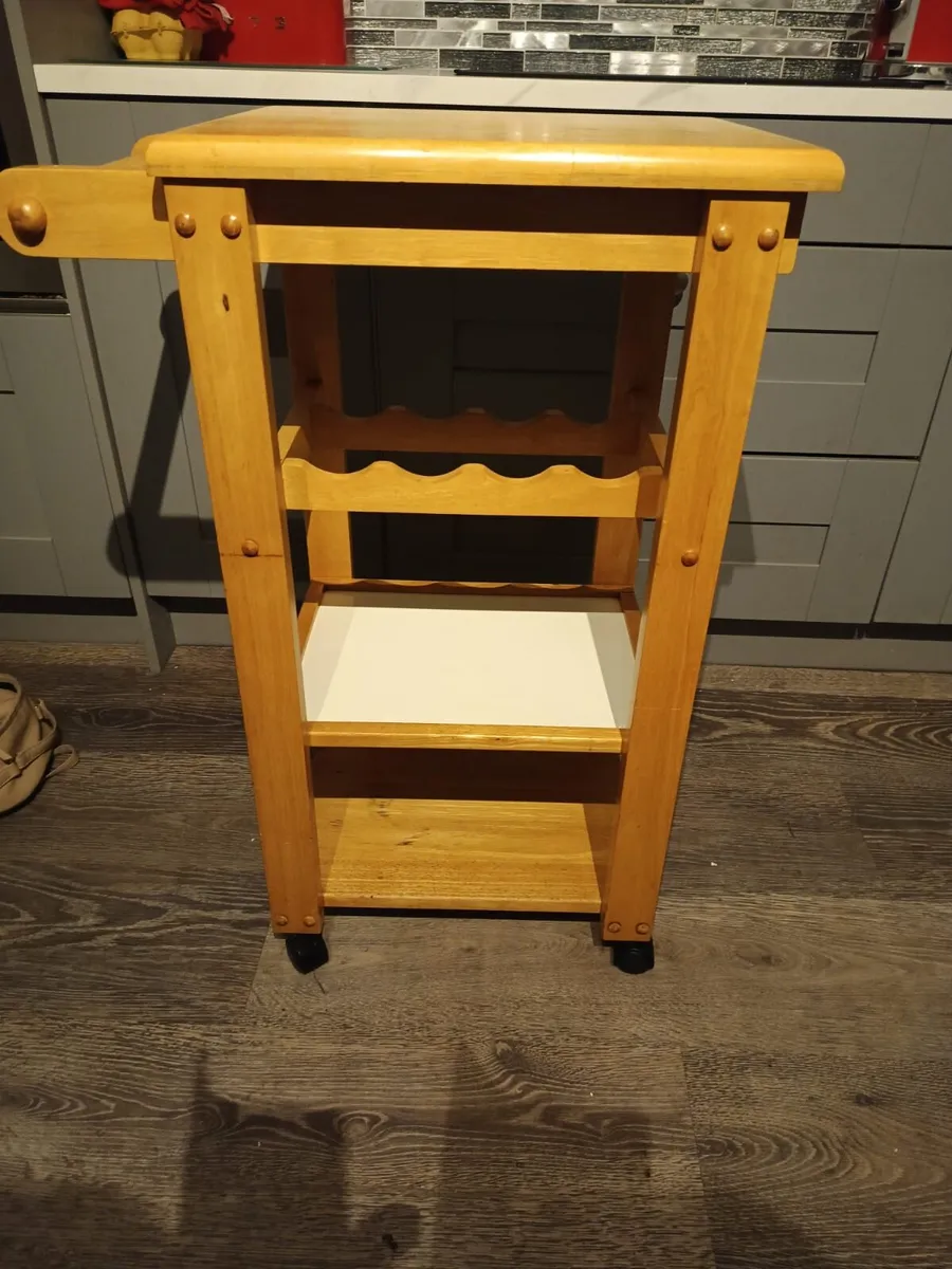 Solid wood kitchen trolley - Image 1