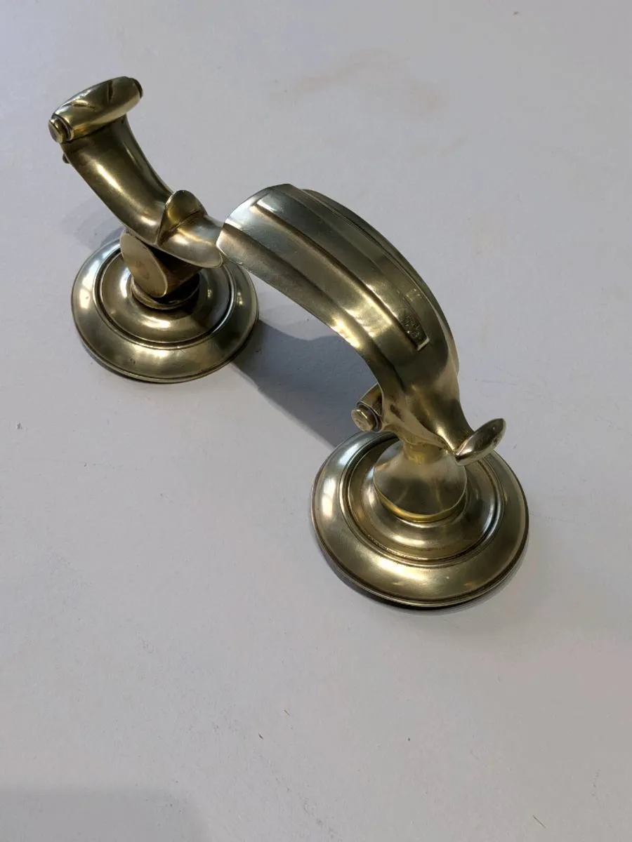 Vintage Brass Door Knocker & Door Knob Set – Perio - Image 3