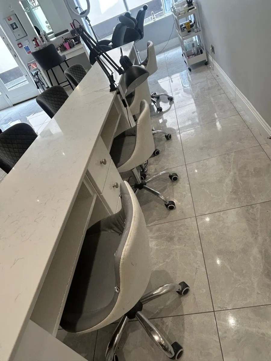 Salon furniture drills nail desks chairs stools - Image 1