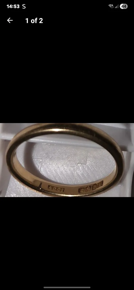 1910 18ct wedding Ring - Image 2