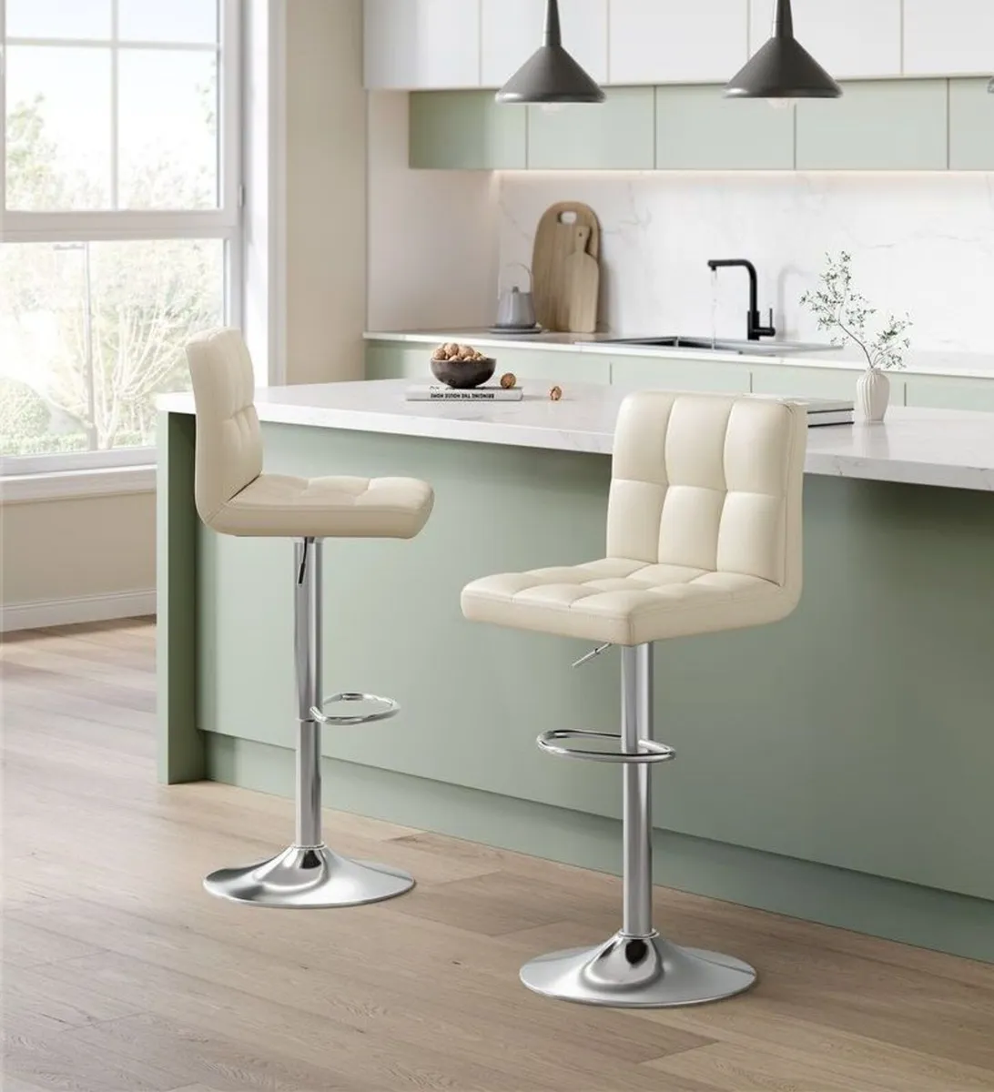 2 x new sand beige stools - FREE DELIVERY - Image 3