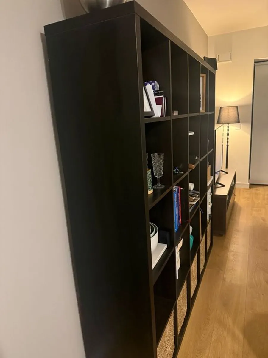KALLAX Shelving unit, black-brown, 182x182 cm - Image 2