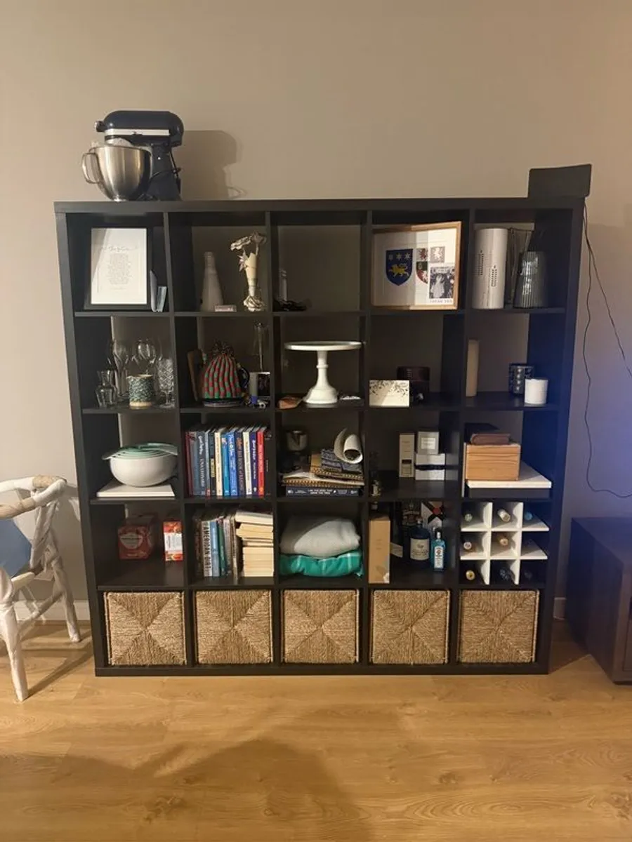 KALLAX Shelving unit, black-brown, 182x182 cm - Image 3