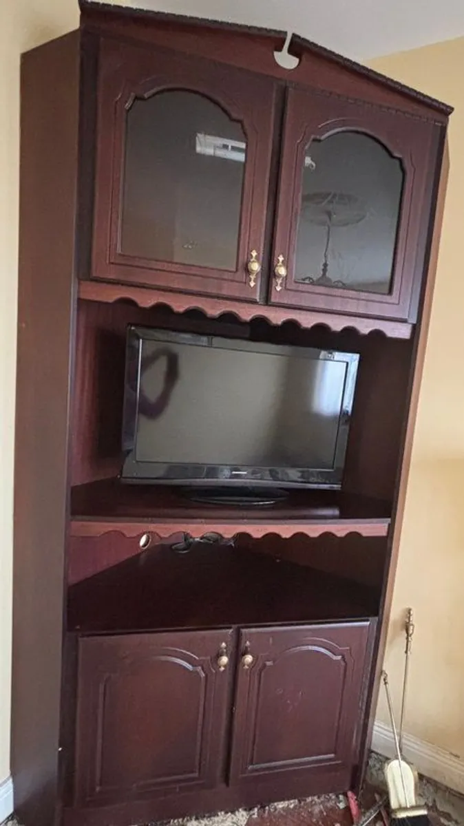 TV wood corner unit - Image 1