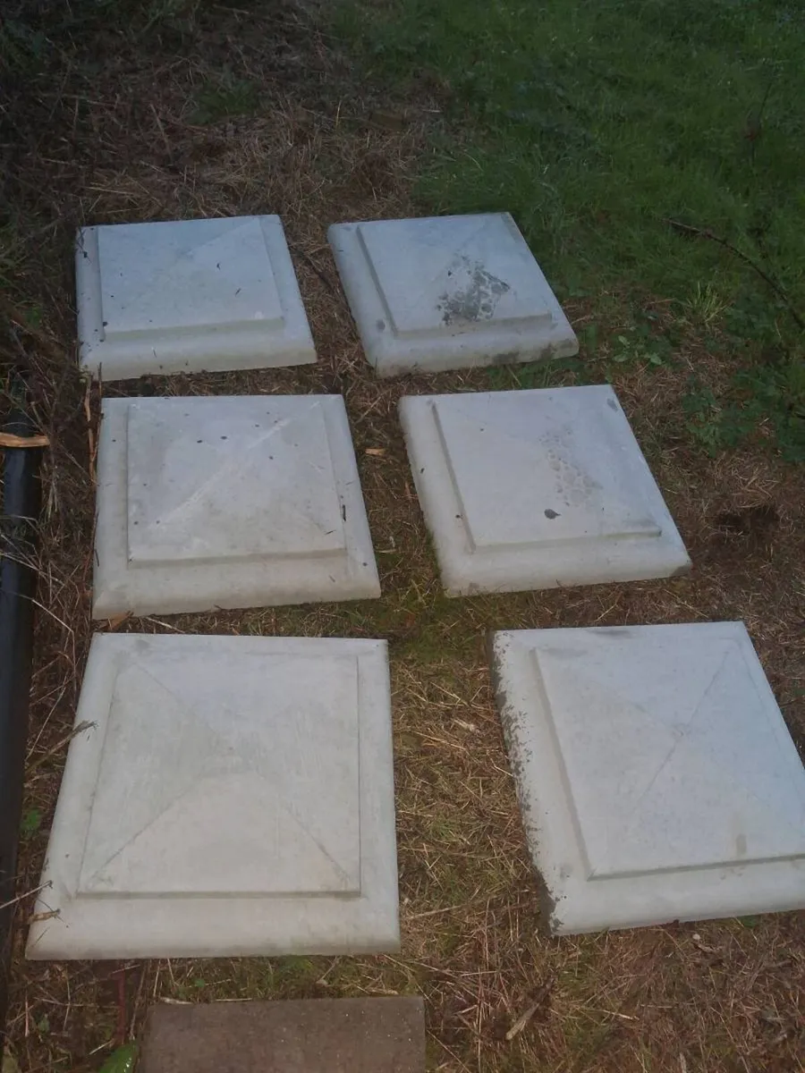 Moulded concrete pillar tops
