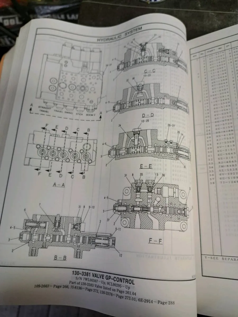 Caterpillar  322 excavator  parts book - Image 4