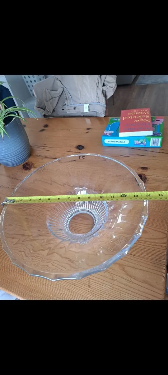 Large glass  fruit bowl - Image 3