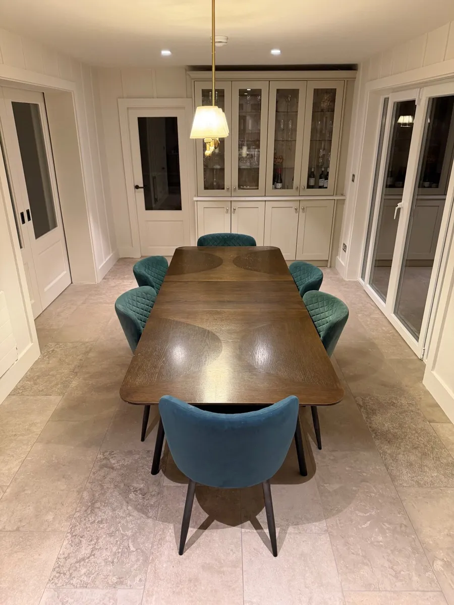 EZ Living Extendable Dining Table & 6 Chairs - Image 1