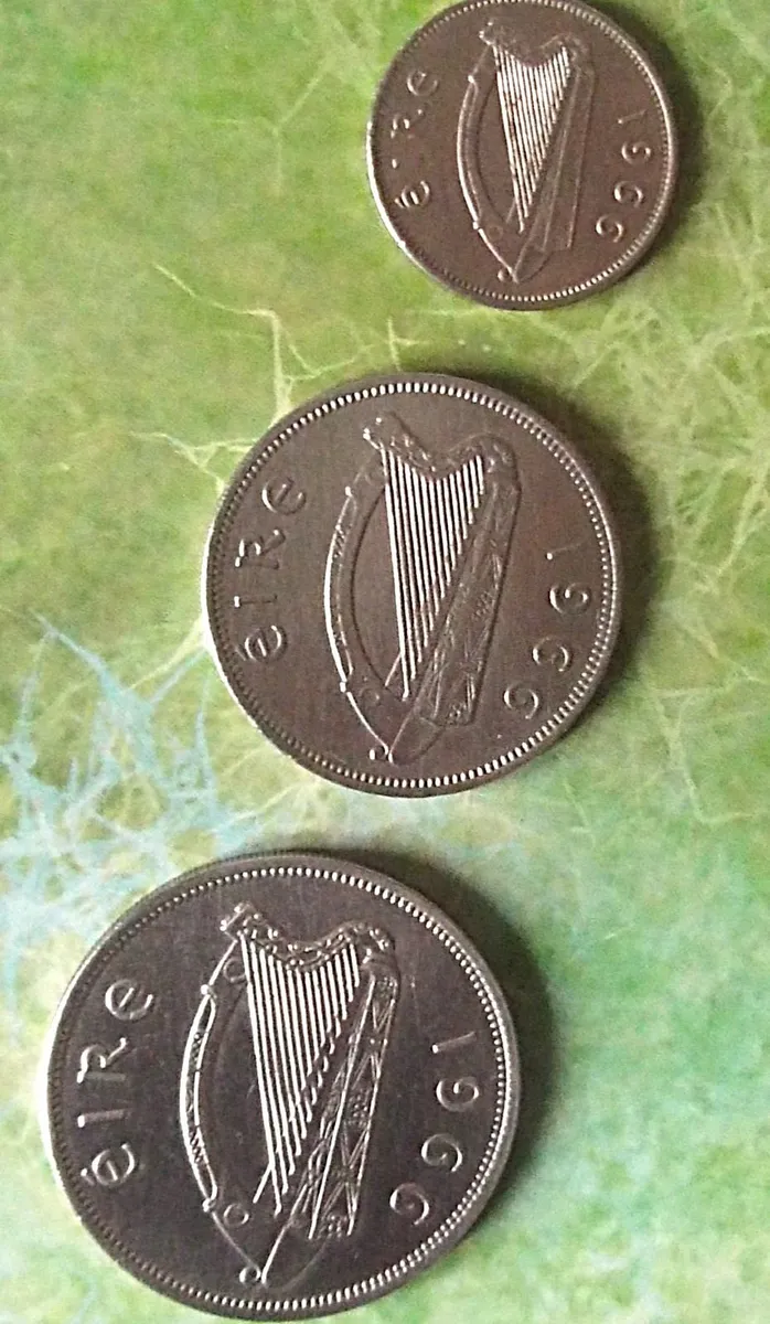 Eire, 1966 coin . - set of 3. Free Post - Image 2