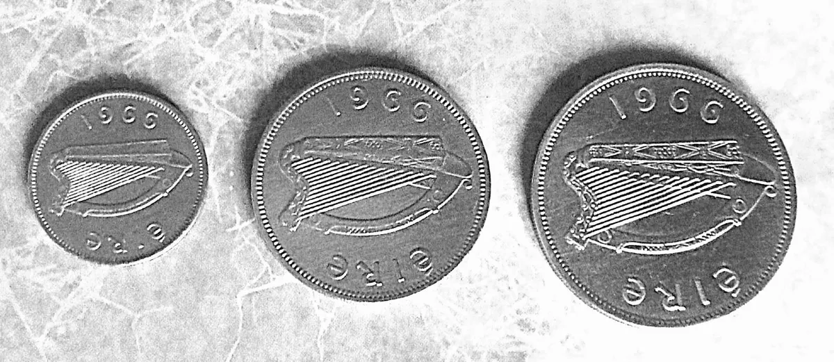 Eire, 1966 coin . - set of 3. Free Post - Image 4