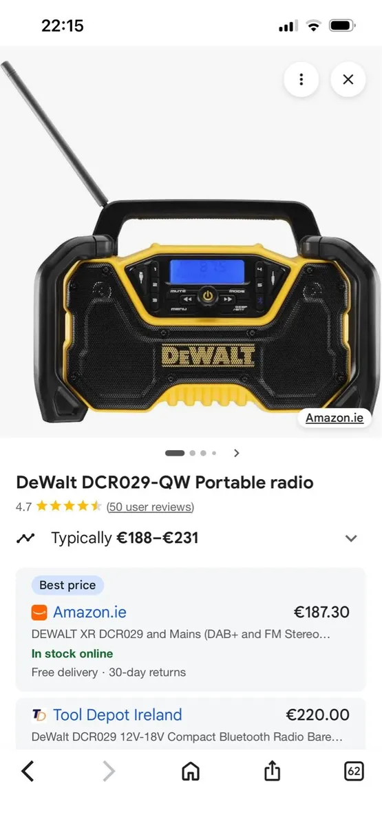 DeWalt Construction Radio - Image 2