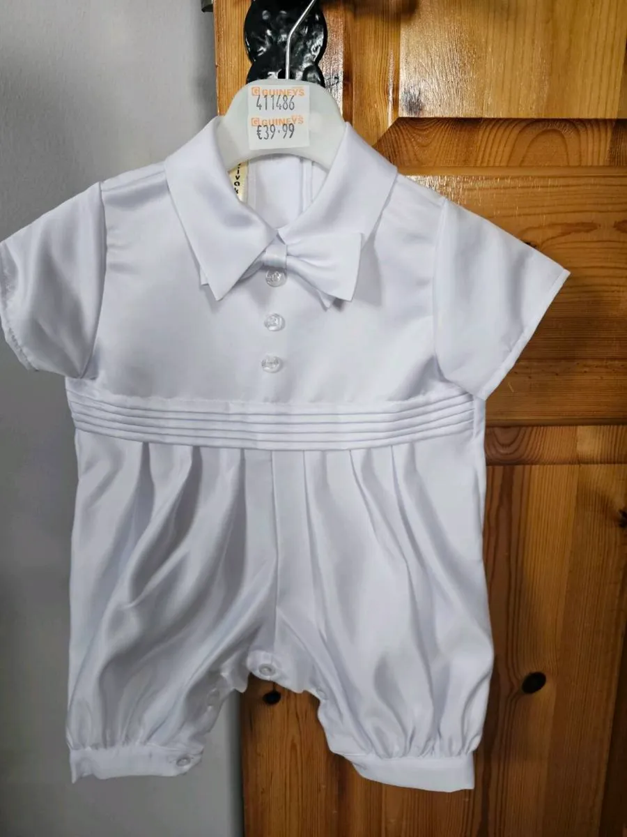 Boys Christening Romper - Image 1