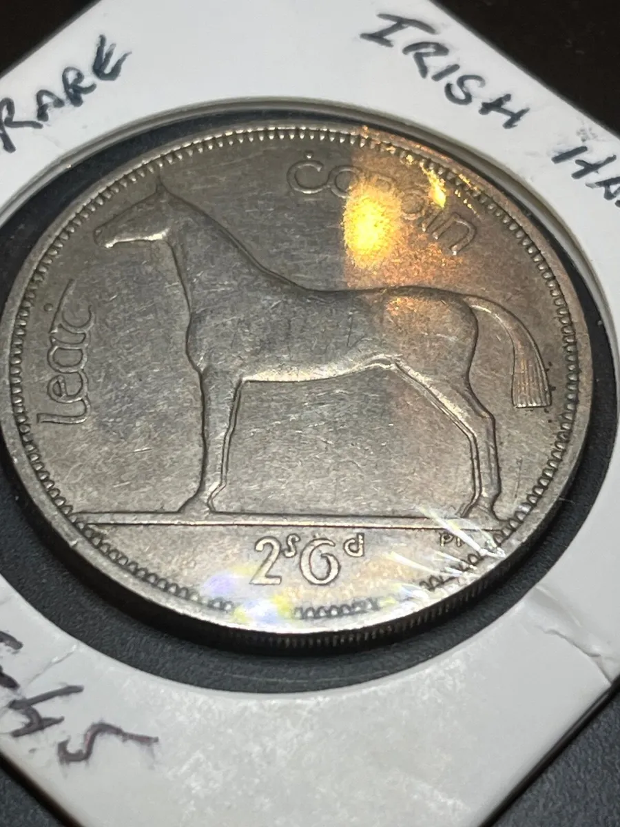 Rare Irish Half Crown for sale - Image 3