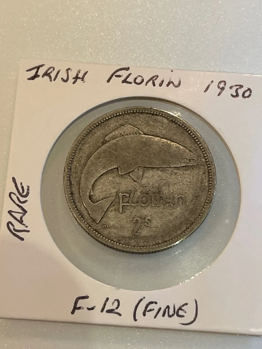 Rare 1930 Irish Silver Florin for Sale - Image 3