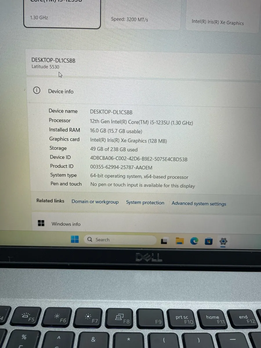 Dell laptop i5 pro 12gen 16/256 win 11 - Image 4
