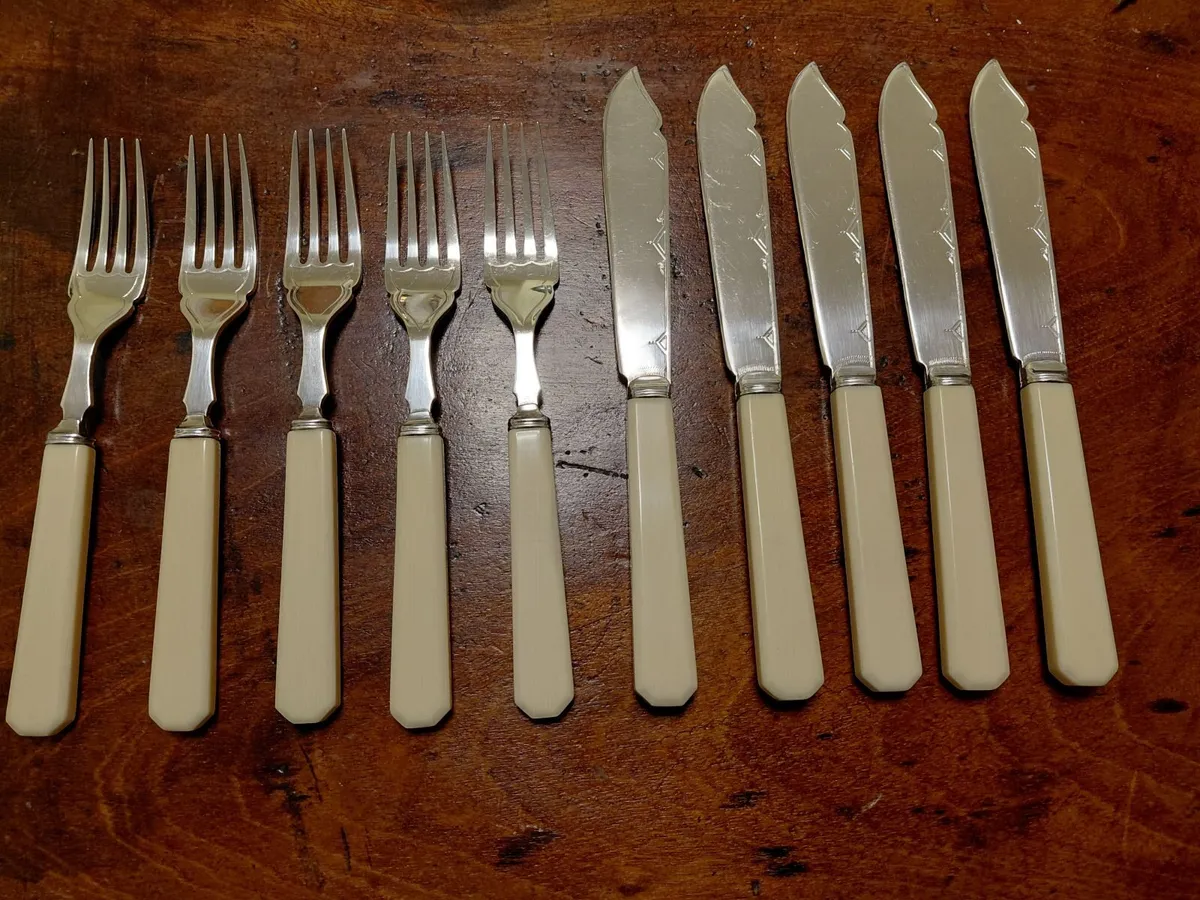 Vintage Ryals EP A1 Fish Knife & Fork Set 10 Piece - Image 1