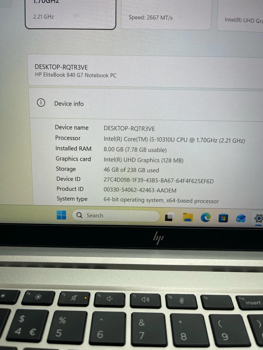 HP Laptop i5 pro 8/256 10generation - Image 4