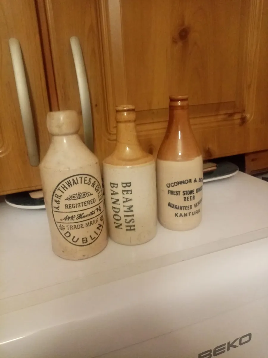 Vintage Stoneware Bottles - Image 3