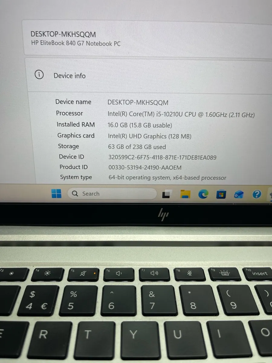 HP laptop i5 pro 16/256 win 11 pro - Image 4