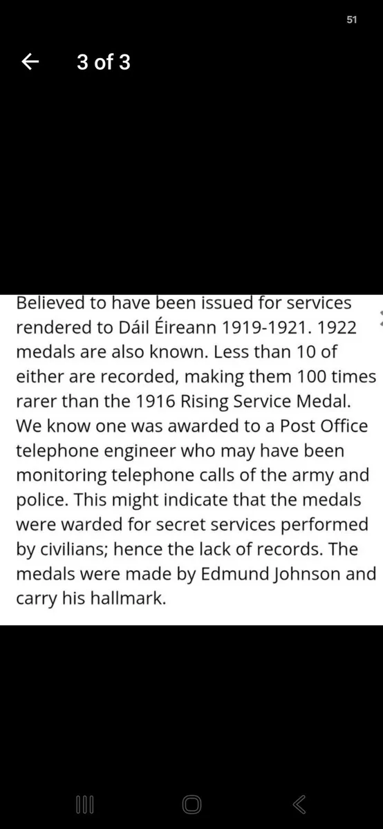 Dail Medal 1922 - Bonn na Dala - Image 3