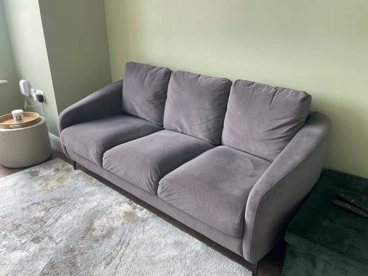 Grey 3 seater Couch - Image 2