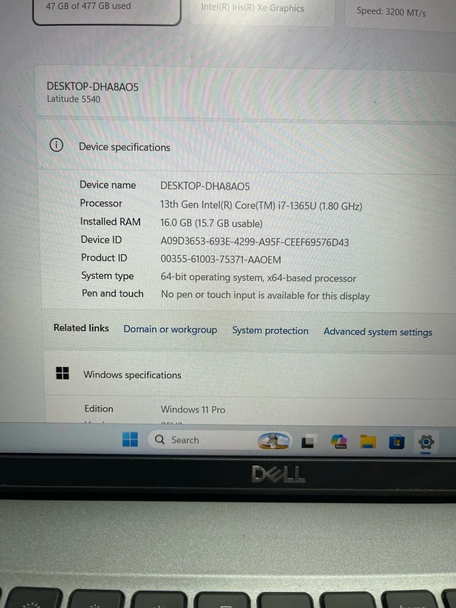 Dell i7 pro 13gen 16/512 Windows 11 pro - Image 4