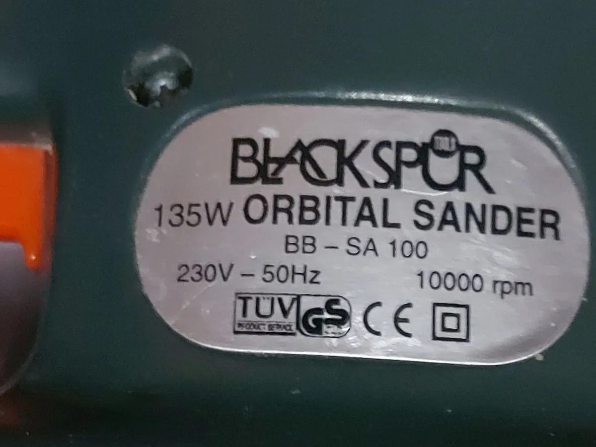 Black & Decker, 135W Orbital Sander Model No BB-SA - Image 2