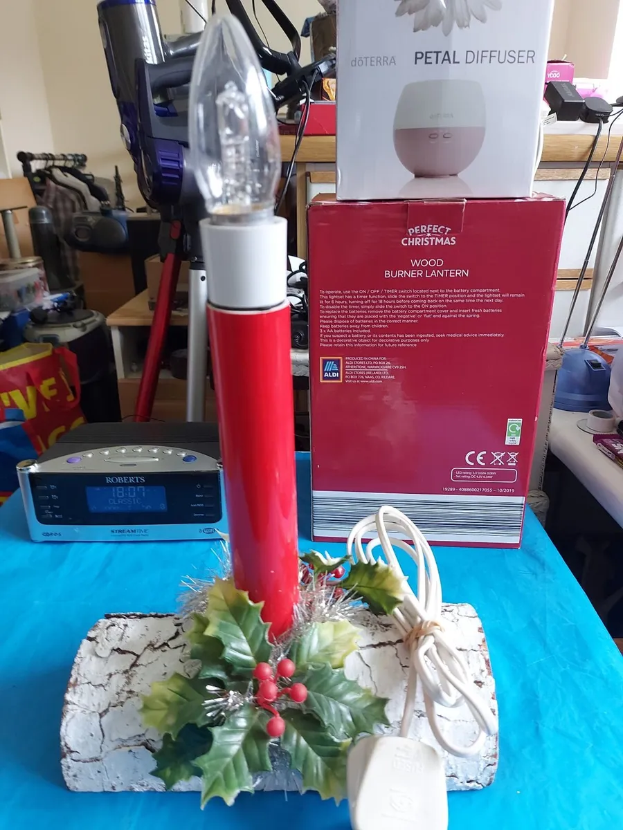 CHRISTMAS LOG CANDLE with BULB - Image 3
