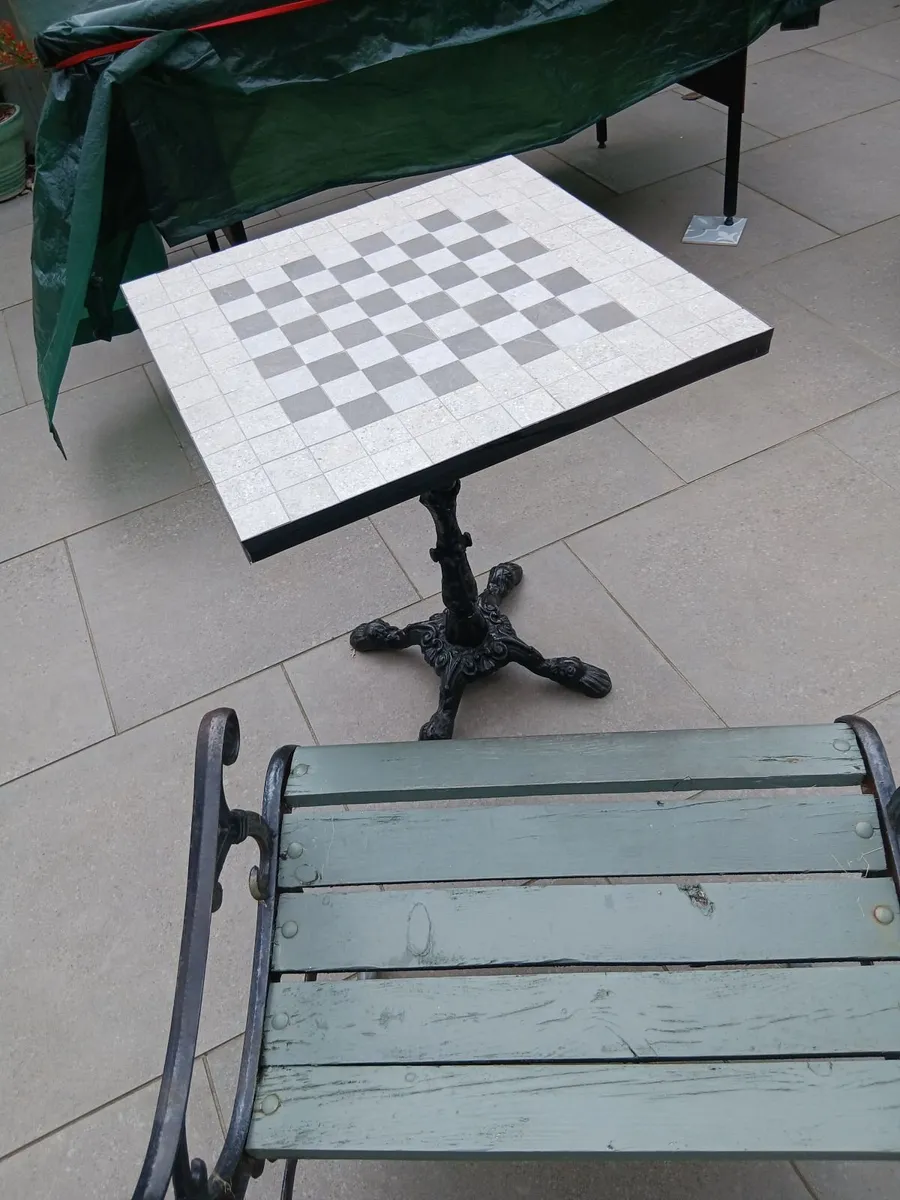 Chess Patio Garden  Table - Image 3