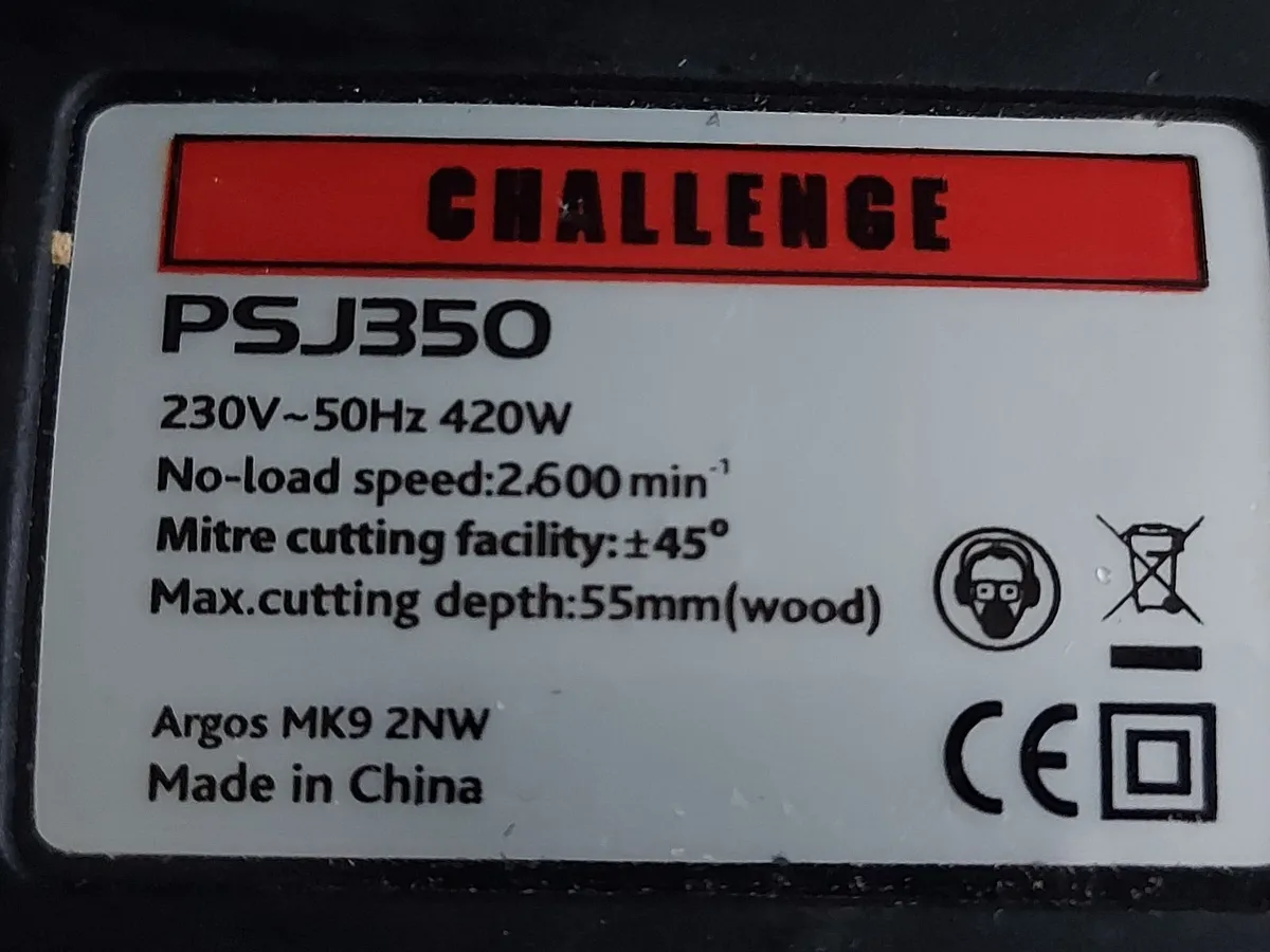 AS NEW Challenge Jigsaw, Model PSJ350 - Image 2