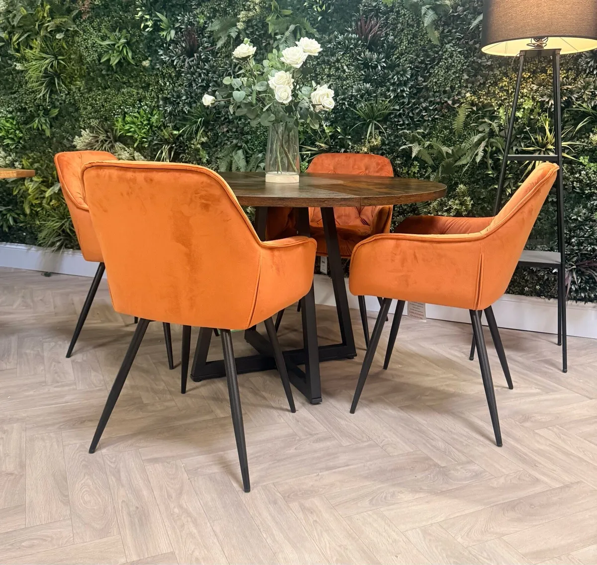 *new* walnut finish dining table & 4 chairs - Image 2