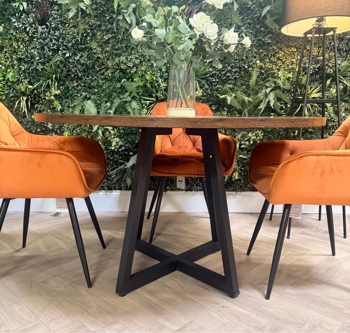 *new* walnut finish dining table & 4 chairs - Image 3