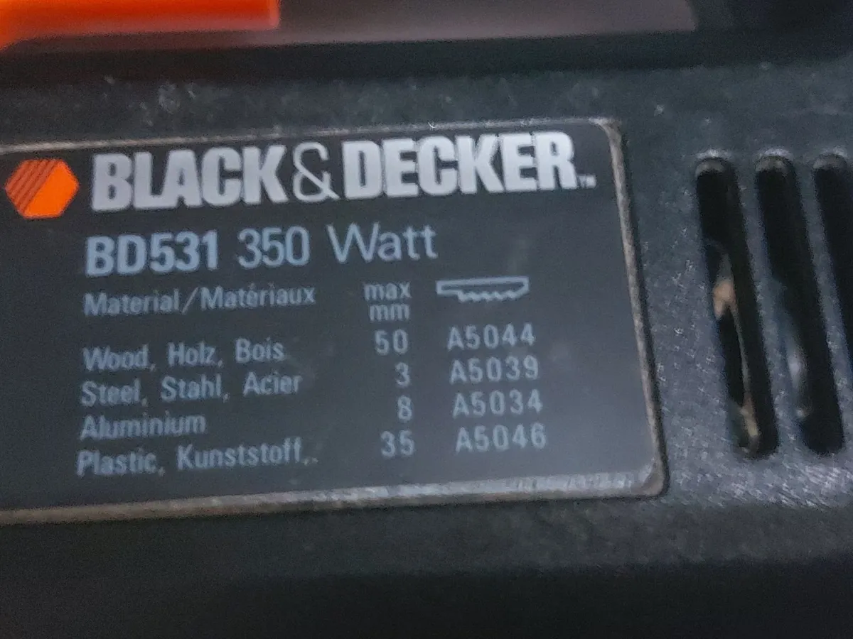Black & Decker Jigsaw, Model BD531, 350 Watt, no B - Image 4