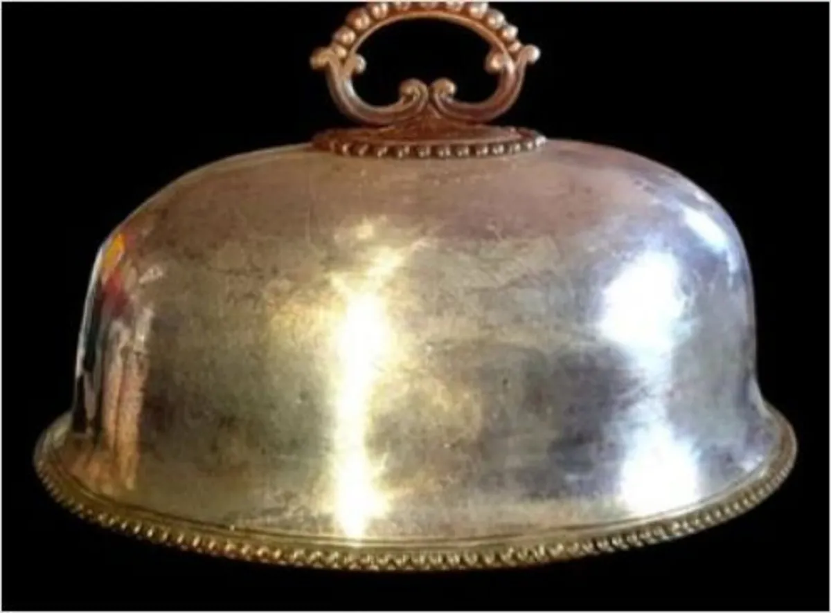 Antique Victorian Silver Plate Meat Dome - Image 2