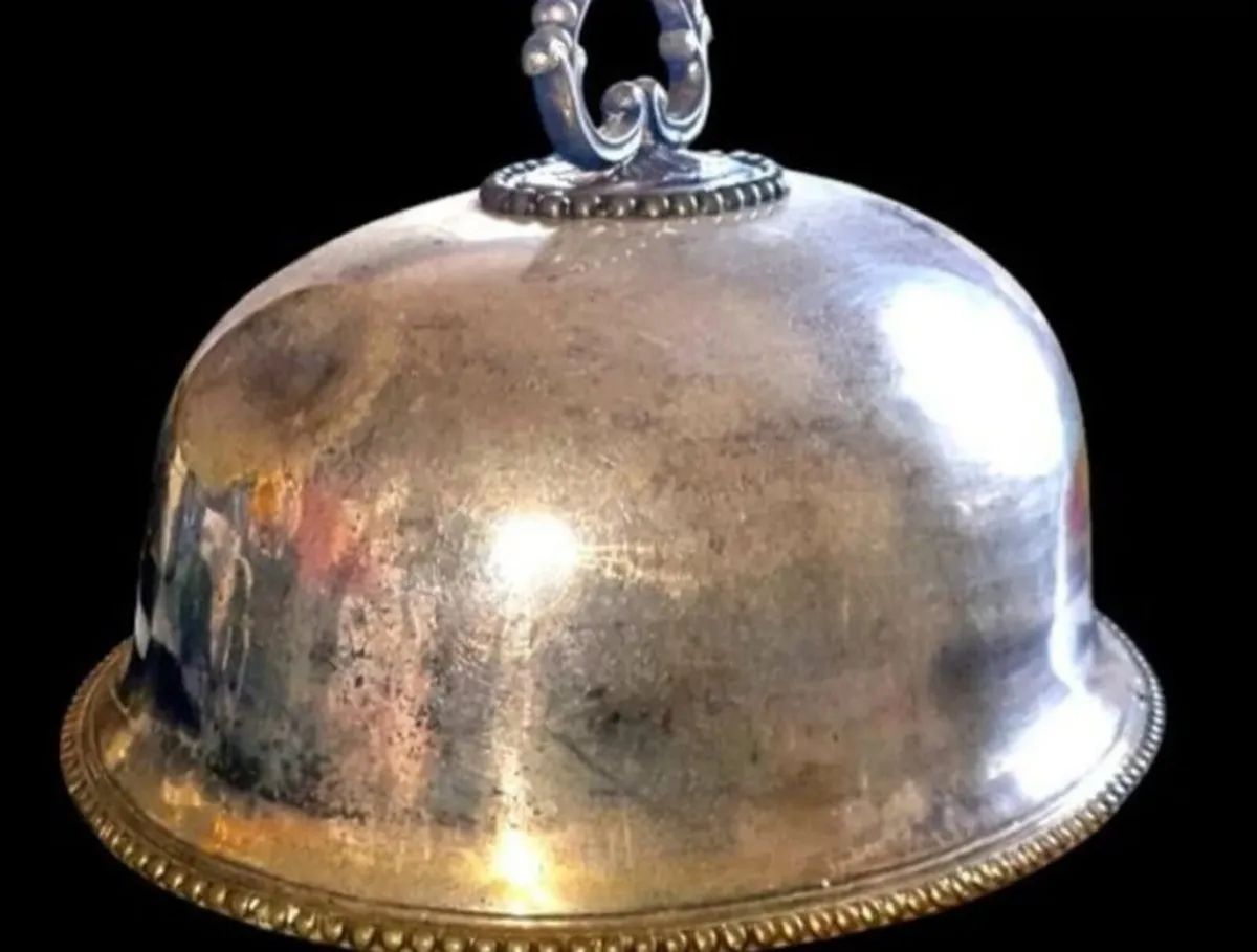 Antique Victorian Silver Plate Meat Dome - Image 4