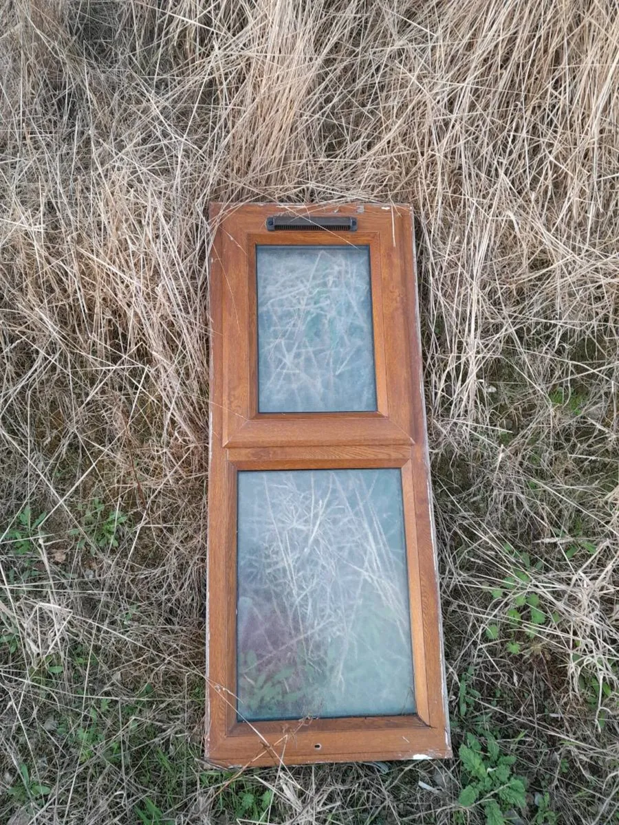 Woodgrain Effect PVC Casement Frosted window - Image 1
