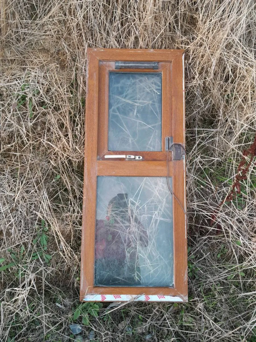 Woodgrain Effect PVC Casement Frosted window - Image 2