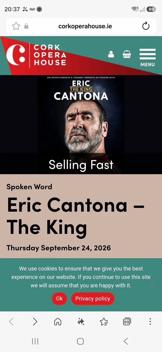 Eric Cantona - Opera house Cork